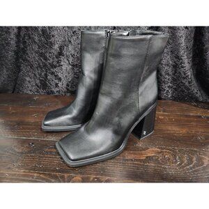 NEW Circus NY Layla 2 Black Square Toe Block Heel Boots/Sz. 8M